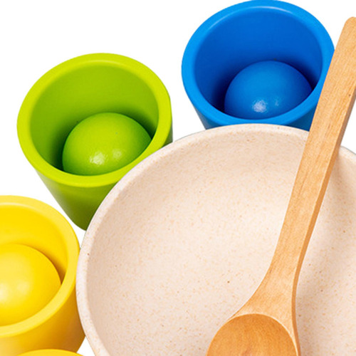 Bolas En Tazas Juguetes Juego De Clasificación De Colores