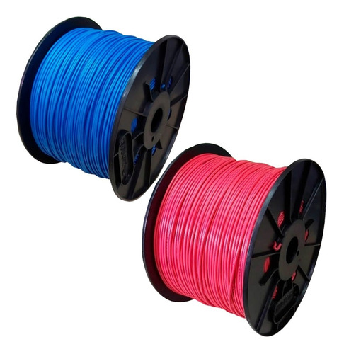 Cable Unipolar 1mm Fonseca X 50m Pack 2 Colores Celeste Rojo