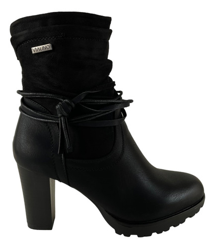 Botin Mujer Via Uno Color Negro Liquidacion