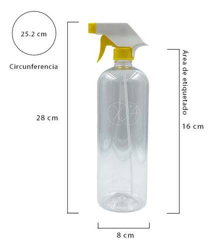 Atomizador 1 Litro Trigger Envases De Plastico Pet X 15 Pzas