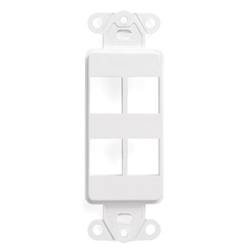 Leviton 41644-w Quickport Decora Insertar, 4-port, Blanca.