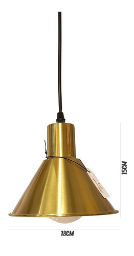 Imagen 2 de 5 de Lámpara De Techo Colgante Vintage Estilo Antiguo Dorada