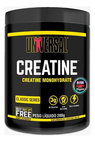 Creatine Universal Monohidratada 200g Crn Original