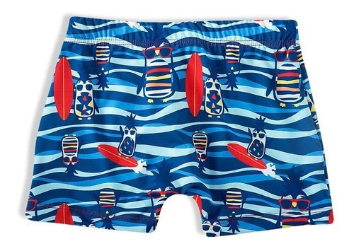 Sunga Infantil Menino Bo Pinguim Praia Verão Piscina Tip Top