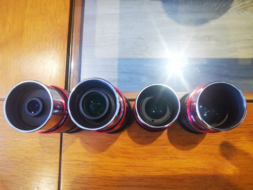 Set: X4 Ocular 68 Fov Plossl Uwa 6/9/15/20mm 1.25 Telescopio
