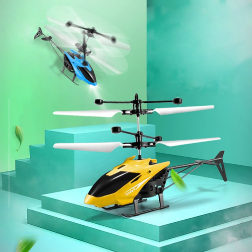 Imagen 3 de 3 de Helicoptero Con Control Remoto Varios Colores Con Luz Led