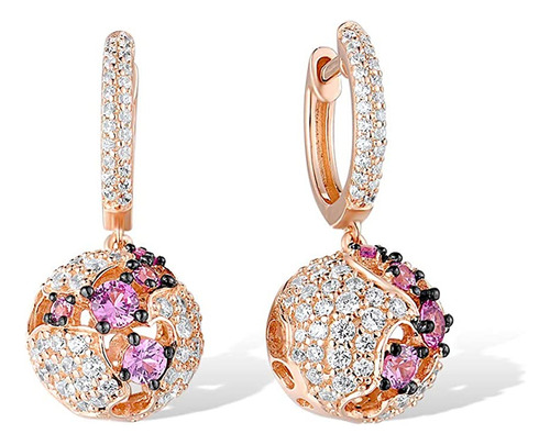 Santuzza 925 Sterling Silver Ball Earrings Cubic Zirconia D.