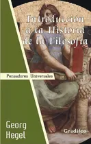 Comprar Introducción A La Historia De La Filosofía - Georg Hegel