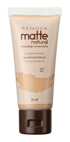 Base De Maquillaje Mate Acabado Natural Matte Natural Renova