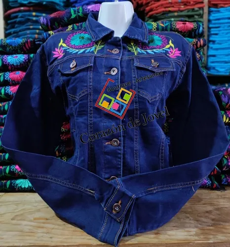 Chamarras De Mezclilla Bordadas A Maquina artesanales chiapa