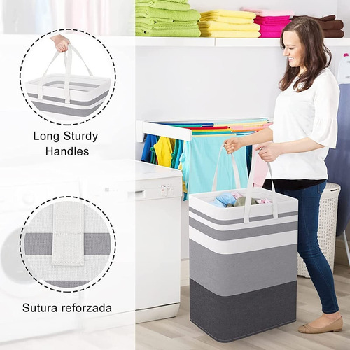 Cesto Para Ropa Sucia De 75l, Cesta De Lavandería Plegable