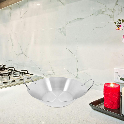 Wok De Acero Inoxidable: Sartén Antiadherente Para Saltear C