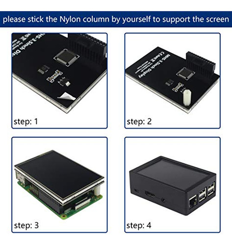 Para Raspberry Pi 3 B+, Pantalla Táctil De 3,5 Pulgadas Con