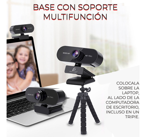 Cámara Web Para Computadora 1080p Hd Con Micrófono Webcam