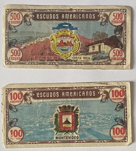 2 Escudos Americanos, Montevideo Costa Rica, L1 Cfa