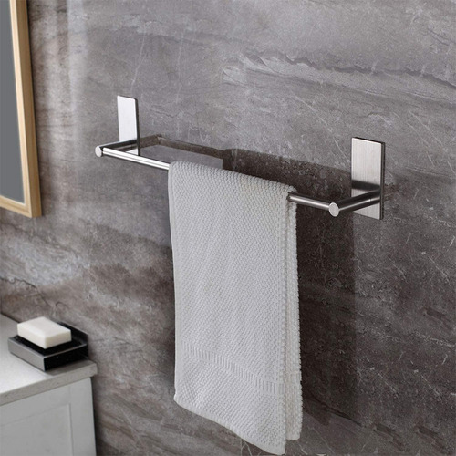 Adhesivo De Barra De Toalla De Acero Inoxidable Para Baño