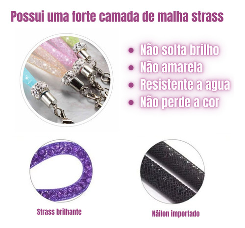 Capinha Com Cordão De Celular C/brilho Premium Original Rosa Iphone 11