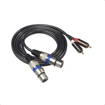 Comprar Cable Audio Profesional Djs 2 Xlr Plug A 2 Rca 1,5 Metros