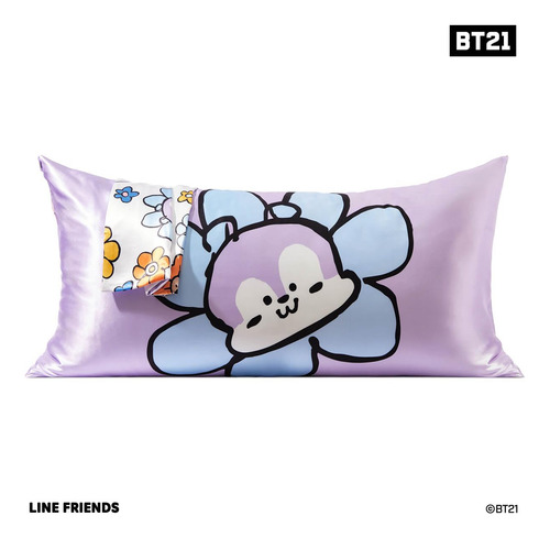 Funda De Almohada De Satén Kitsch X Bt21 (mang) Para Almohad