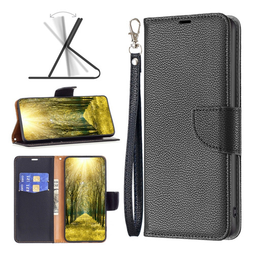 Funda Para Samsung Galaxy J4 Plus/j4 Prime/s9 Con Estampado De Litchi, Estilo Cartera, Funda Para Teléfono Con Ranura Para Tarjetas