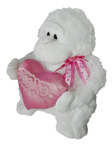 Imagen 3 de 8 de Peluche Gorila Corazon Xoxo Us 40cm Mono Regalo Navidad Amor