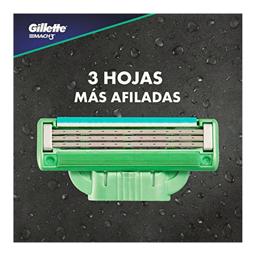 Gillette Mach3 Sensitive 1 Máquina Para Afeitar+ 2 Cartuchos