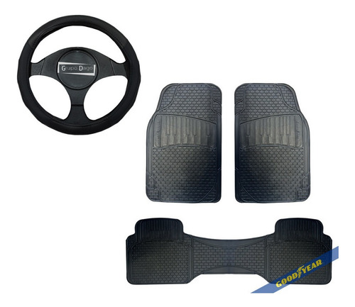 Sandero Cubre Alfombra 3 Piezas Y Volante Kit Goodyear