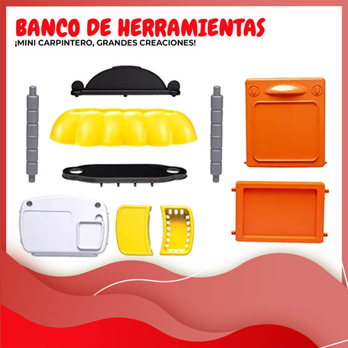 Banco De Herramientas Set De Carpinteria De Juguete