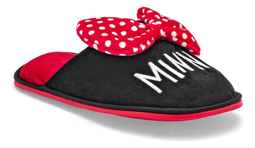 Pantufla Minnie De Arra Para Mujer Negro Dmcr20003 T7