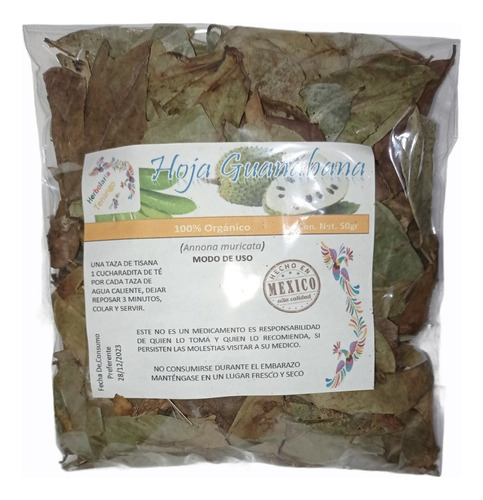 Hojas De Guanabana Te 50 Grs. Productos Tenango