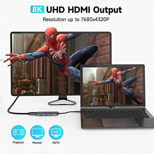 Hub Usb-c Multifunción Rshtech Con Hdmi 8k