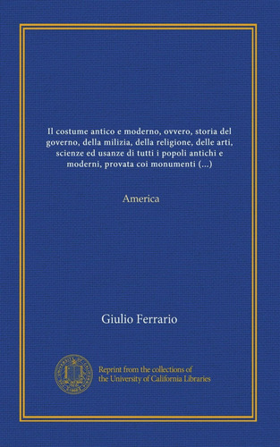 Libro: Il Costume Antico E Moderno, Ovvero, Storia Del Gover