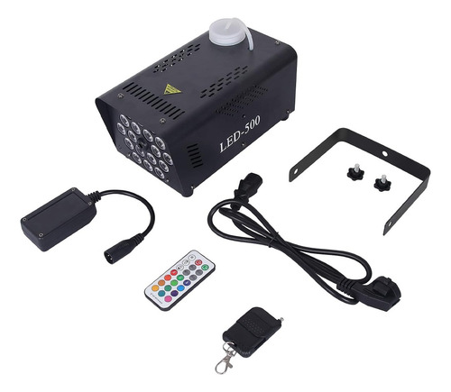 Maquina De Fumaça 500w Dmx 18 Luzes Led Com 2 Controles 13 Efectos Dj Cor Preto Adequado Para Festivais, Casamentos, Palco De Dj