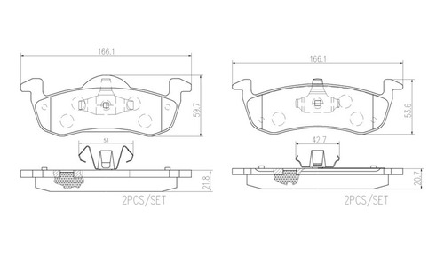 Brembo Balatas Ford Expedition Max King Ranch 2009-2011 Tras