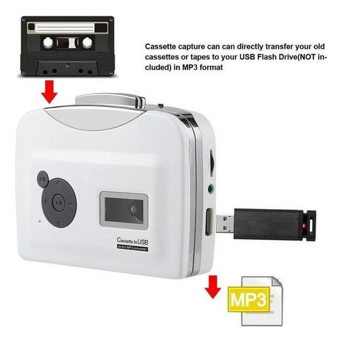 Portable Cassette Tape Para Mp3 Convertidor Usb Flash Drive