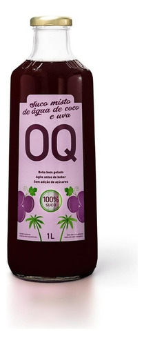 Suco de água de coco e uva  OQ líquido sem glúten 1 L 