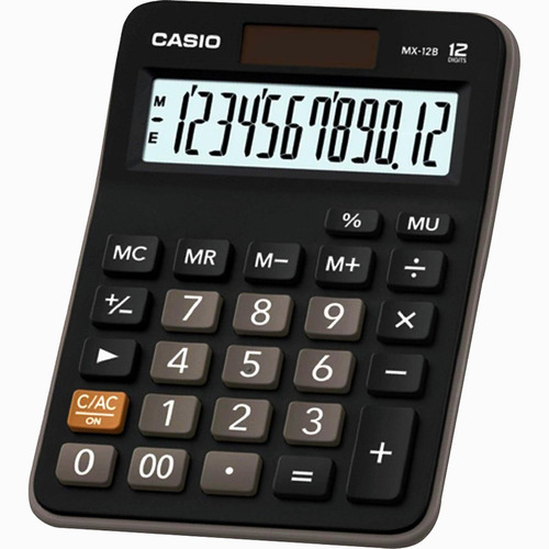 Calculadora Casio Mx-12b Preta De Mesa 12 Dígitos Nf Lacrada