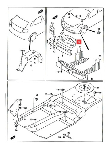 Soporte Interior Careta (sup-central) Suzuki Baleno Gl 2020-