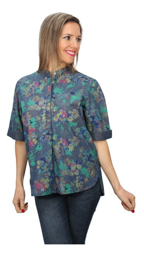 Imagen 3 de 8 de Camisa De Jean Gap Estampada M/c Importada Talles Divina