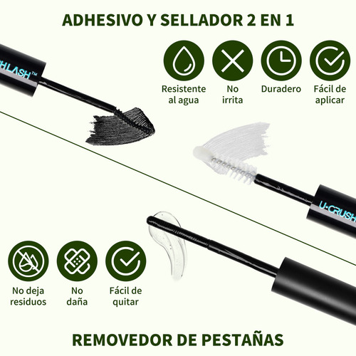 640 Racimos Kit De Pestañas Postizas Reutilizables 8-16mm