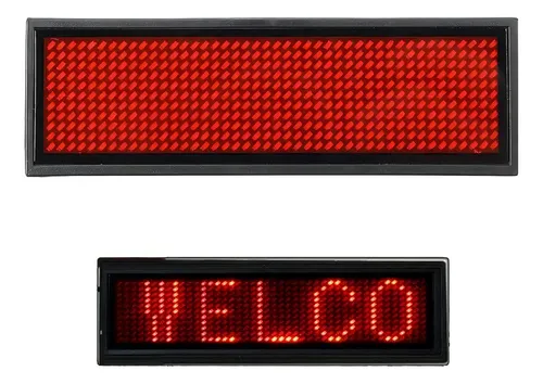 Aviso Led Recargable Mini Escarapela Programable Luz Batería