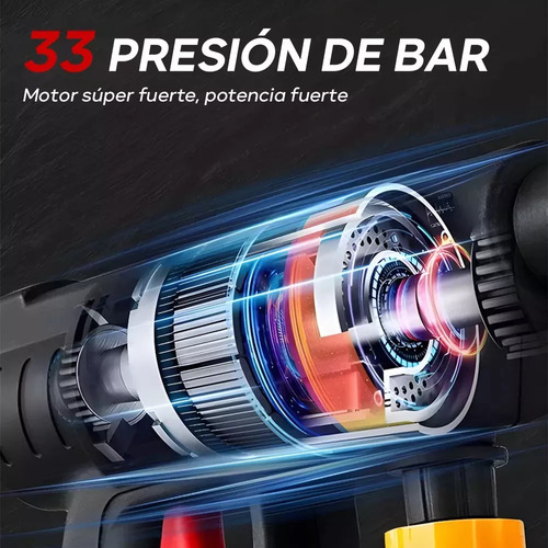 Hidrolavadora Pistola Para Portatil Hidrolavadoras Inalámbrica Eléctrica Con 2 Baterías Lavado Autos Herramientas Limpieza Negro Alta Presión Hidrolavadora Eléctrica Lideep XDCG08 127V