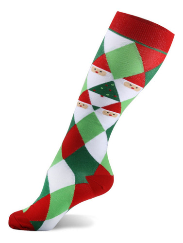6 Pares De Calcetines De Compresión Navideños, Calcetines De