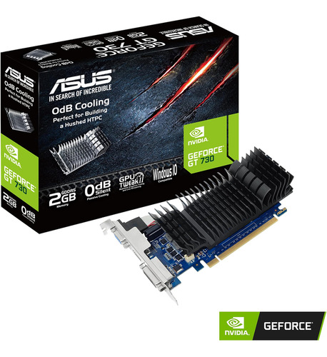 Asus Geforce Gt 730 2gb Gddr5 Tarjeta De Gráficos De Perfil