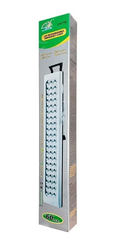 Lámpara De Emergencia Recargable Luz 60 Led Modelo Lh-718