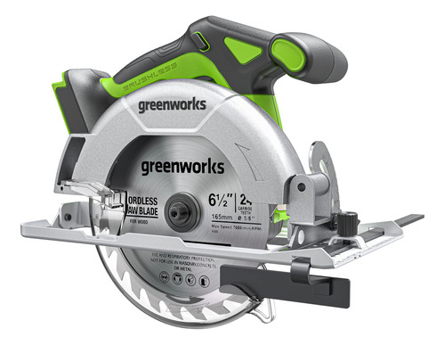 Greenworks Sierra Circular Sin Escobillas De 24 V, 6-1/2 Pul