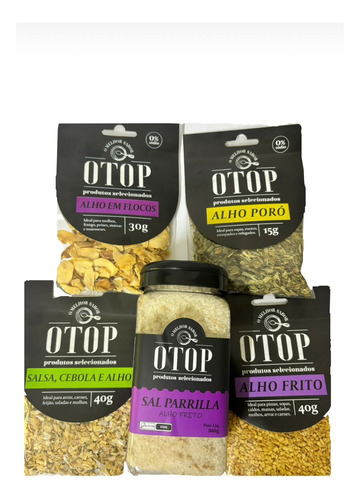 Kit Doidos Por Alho Otop Temperos Sabor Condimentos Gosto 