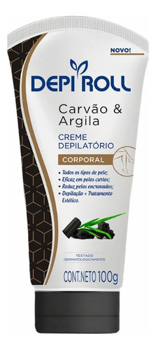 Depilatorio Depiroll Creme Corporal 100g Carvao/argila