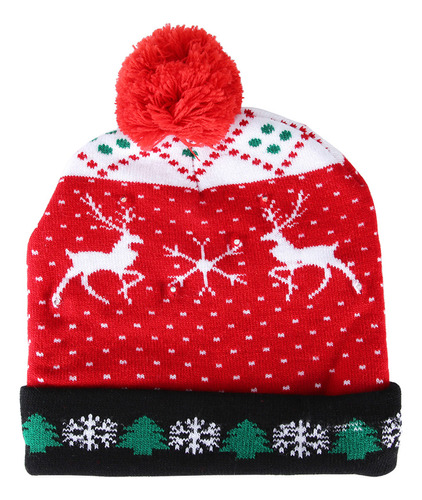 Elegante Gorro Navideño Luminoso Con Luz De Punto Para