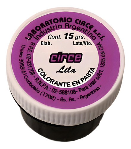 Colorante En Pasta Circe Lila X1 - Cotillón Waf